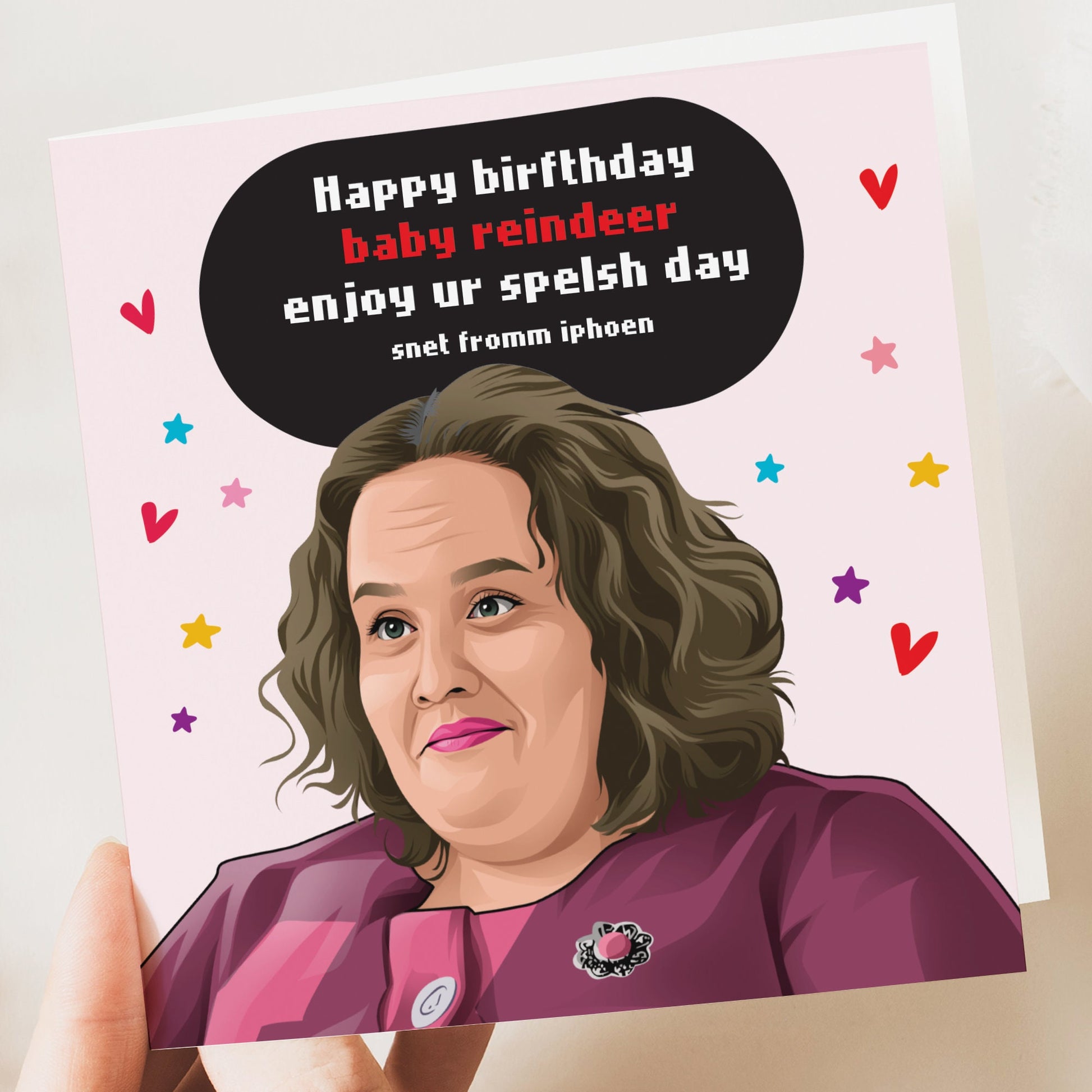 Baby Reindeer Birthday Card, Funny Netflix Card