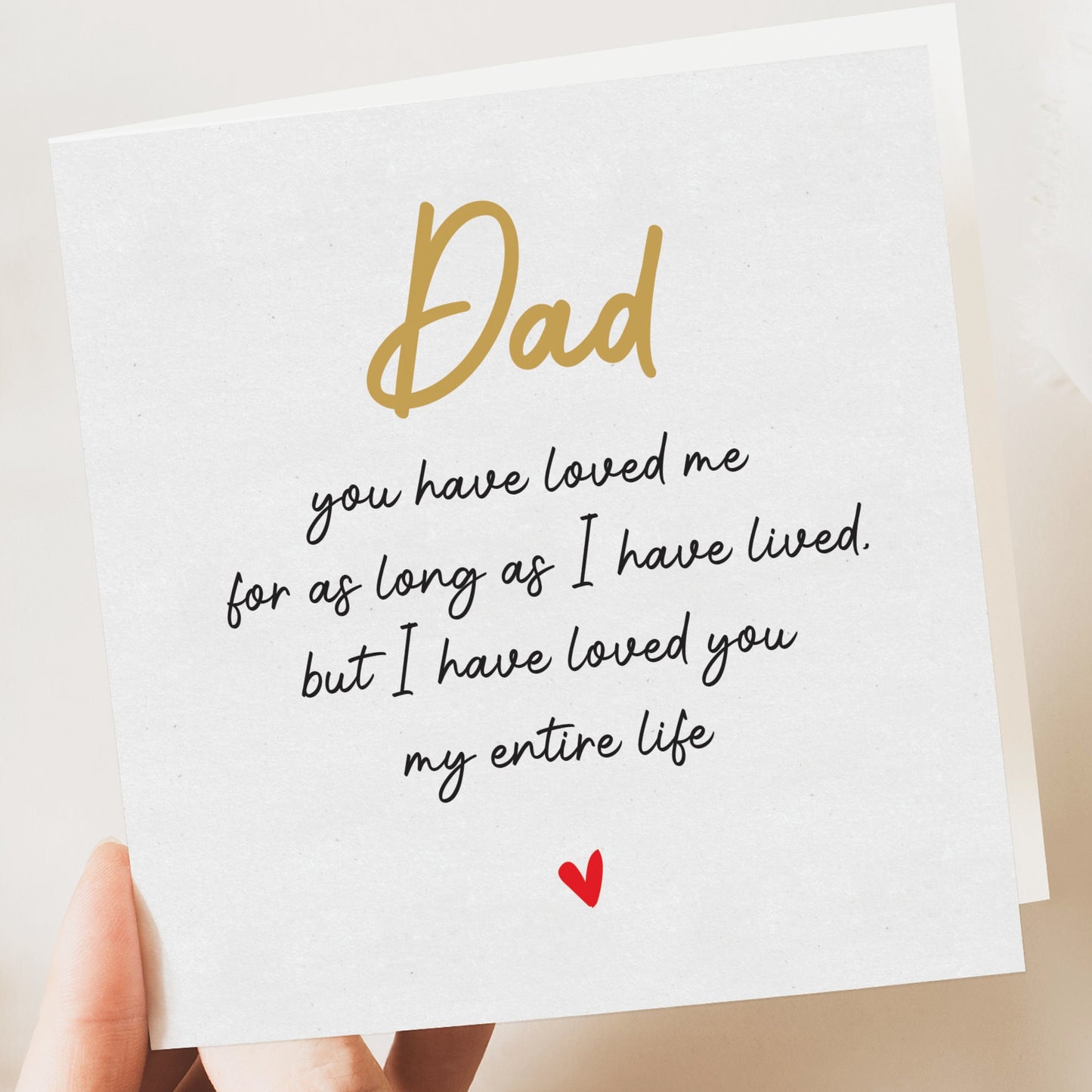 Sentimental father's day card