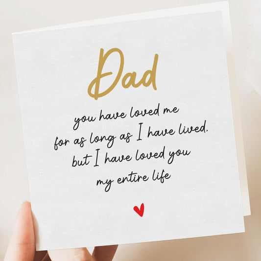 Sentimental father's day card