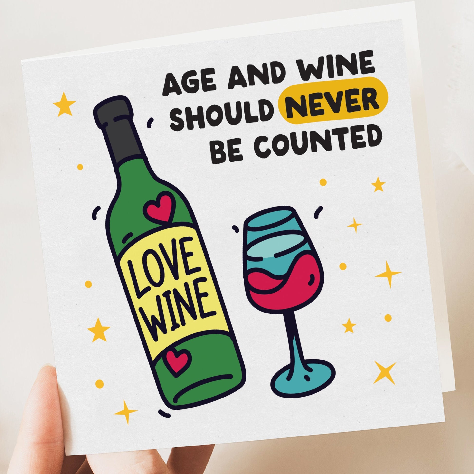 Funny Birthday Card Wine Lover
