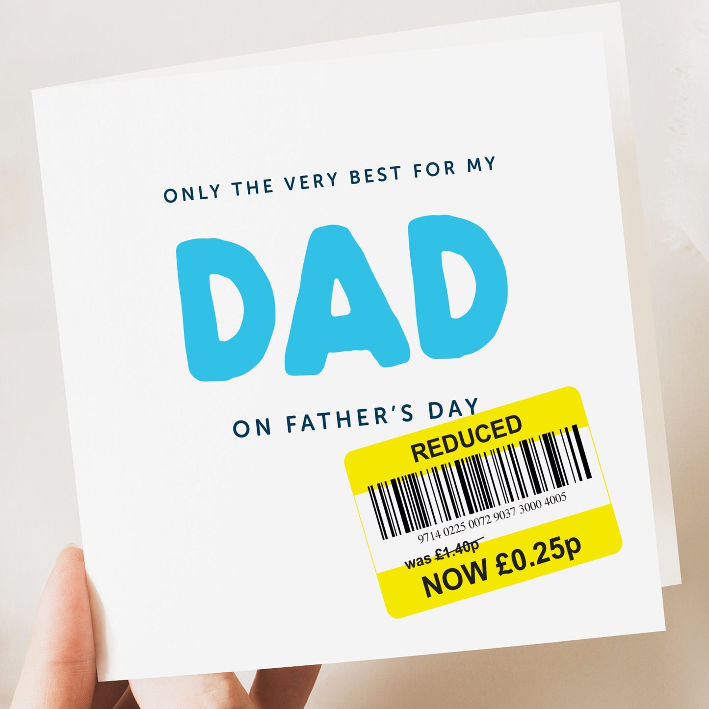 Father's Day Card Funny 6" x 6" Blank