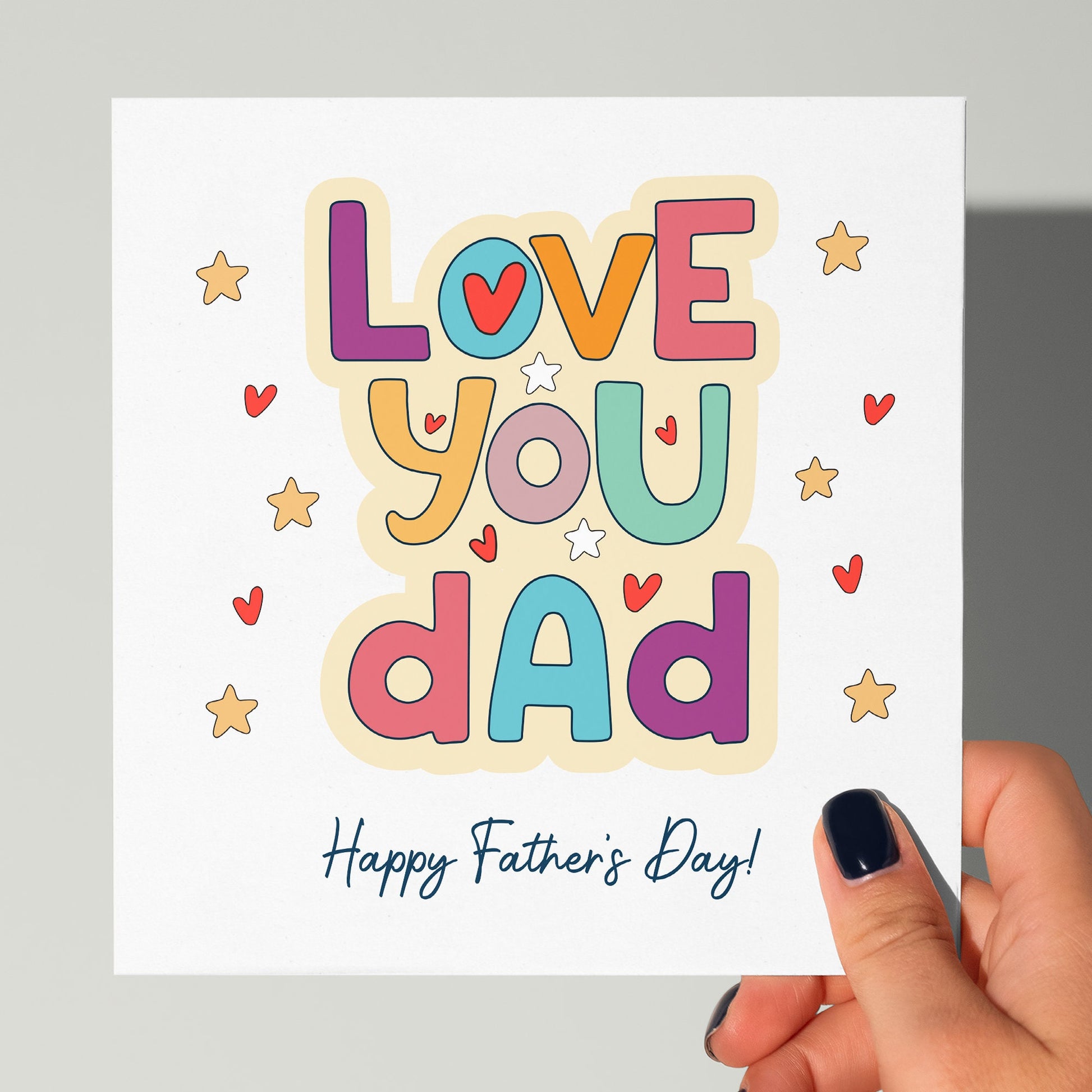 Birthday card for Dad, Father's day card, Simple Father’s Day card, Father’s Day Gift, Fathers Day from daughter or son
