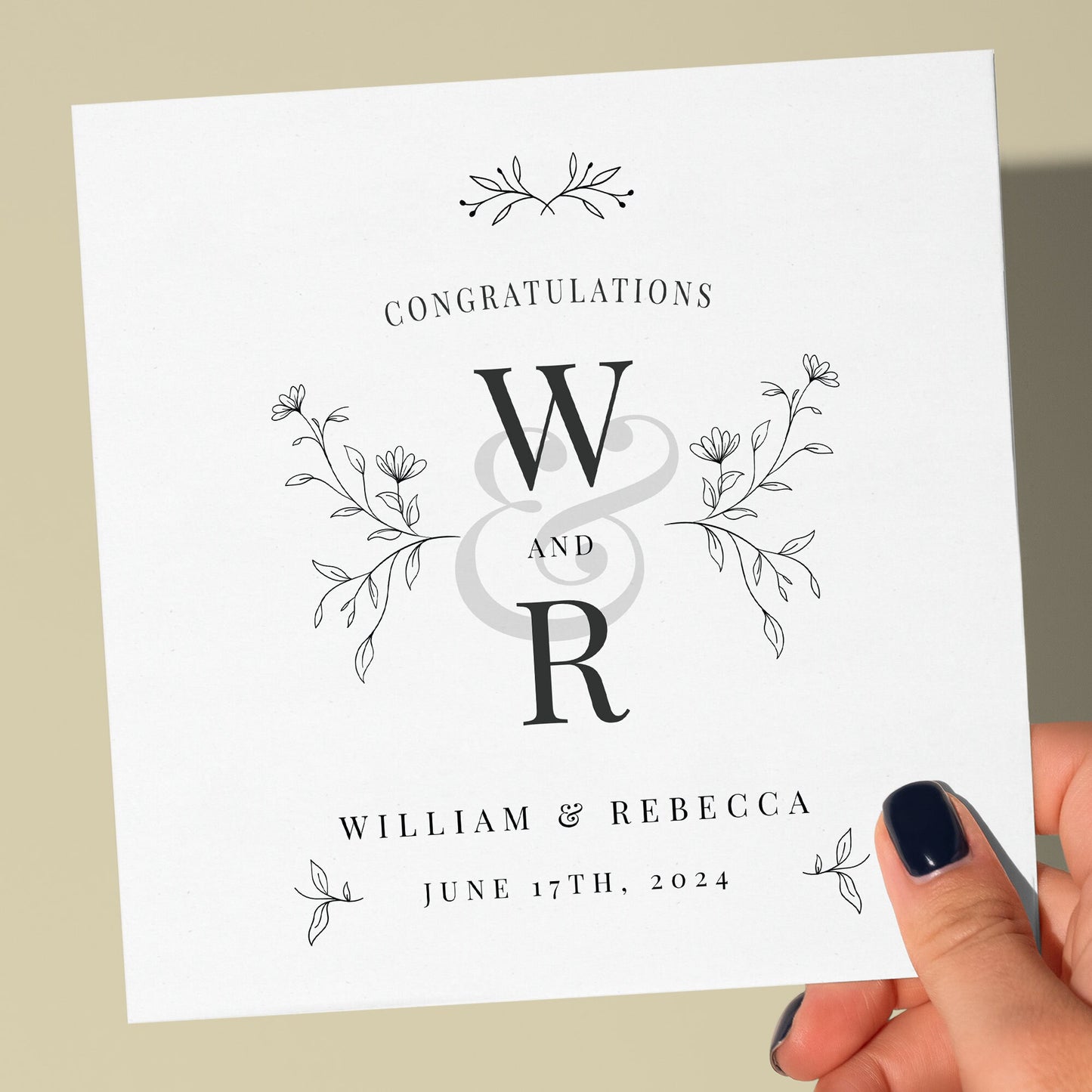 Personalised wedding card