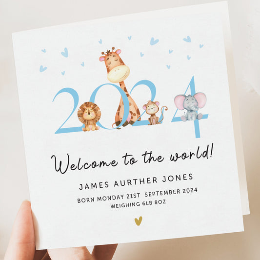NEW BORN BABY BOY CARD