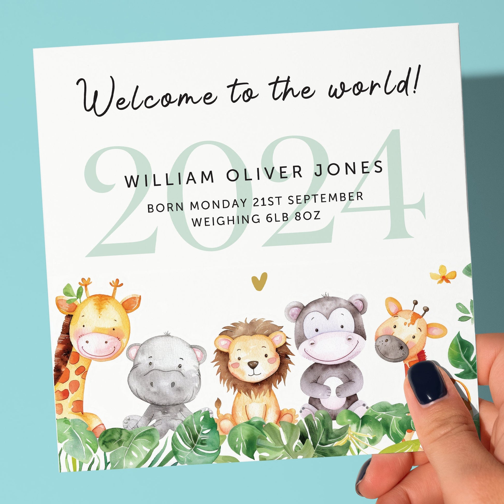 NEW BORN BABY BOY or girl CARD