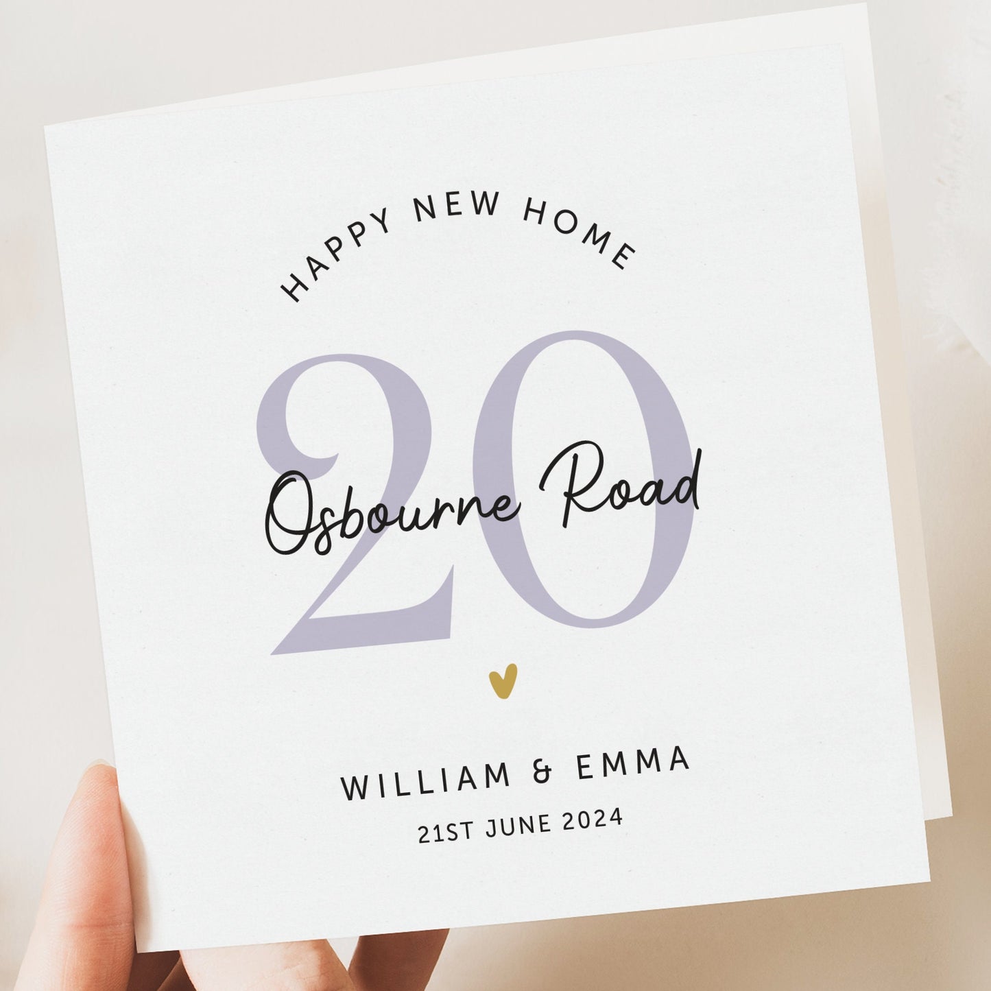 personalised new home card