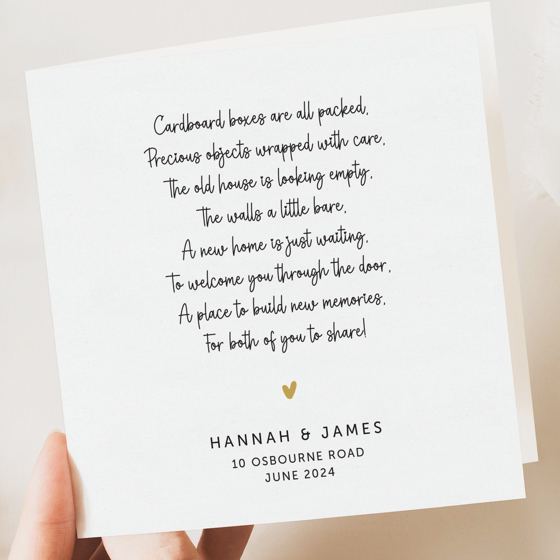 New Home card, Housewarming Congratulations card, Home Sweet Home, Moving House, New House, Moving Day, Personalised Home, New Home Card
