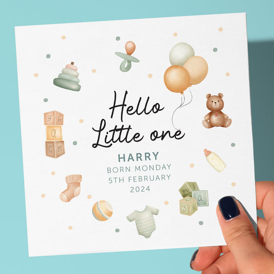 new born personalised card