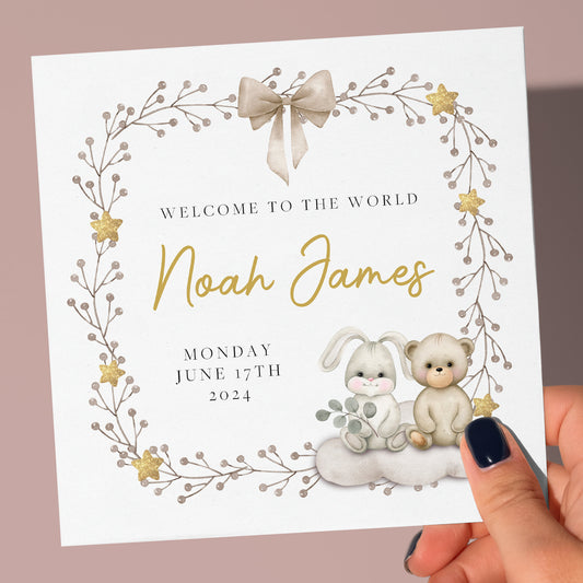 NEW BORN BABY BOY or girl CARD