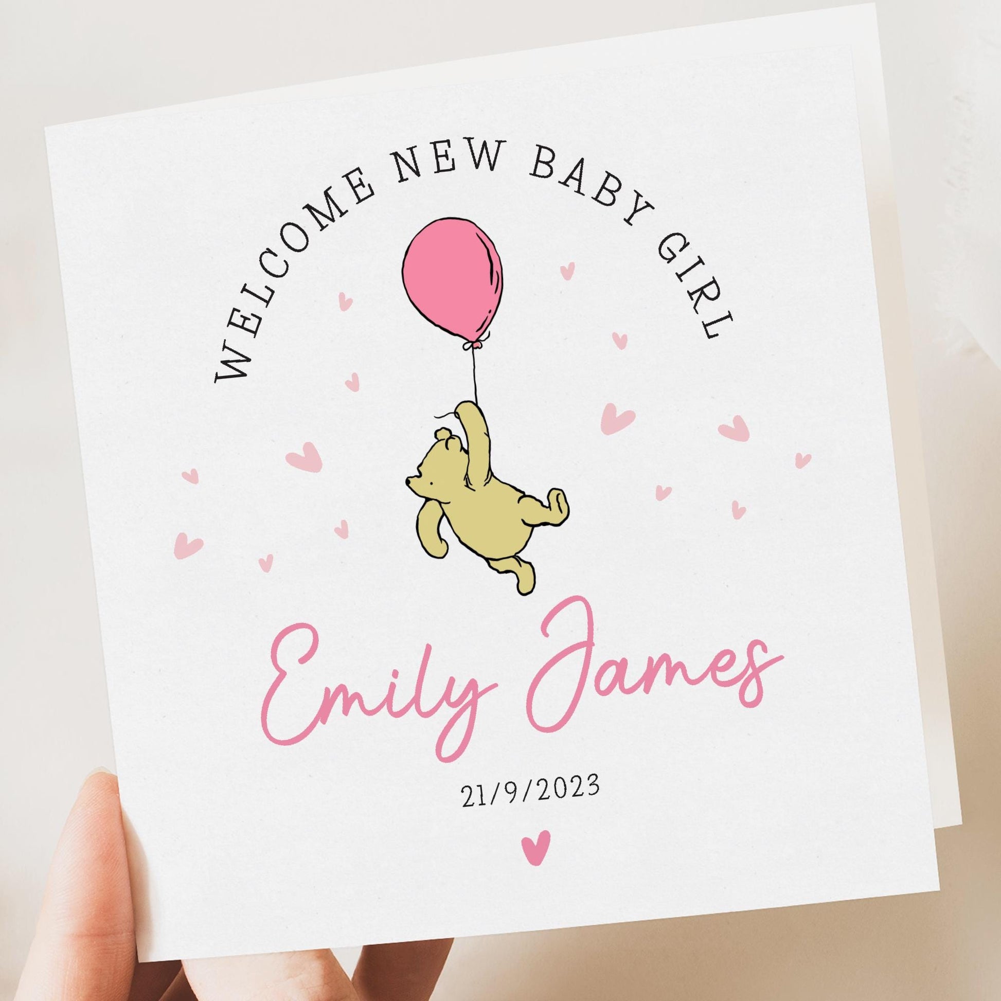 NEW BORN BABY girl CARD