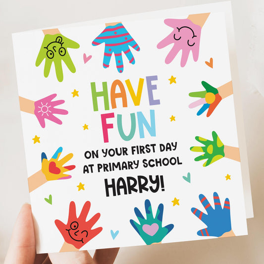 First day at primary school card