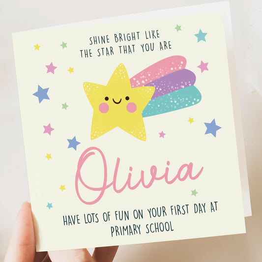 First Day at School Card - Personalised