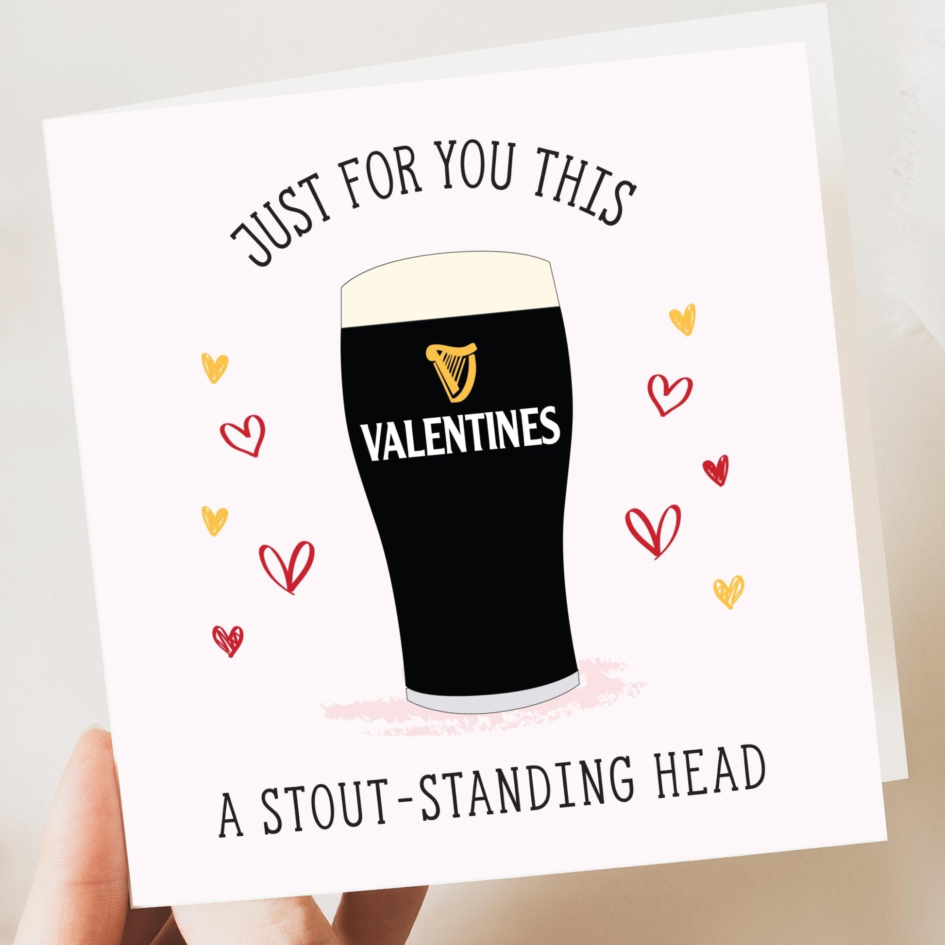 Funny Guinness Valentine's Card - Her or Him