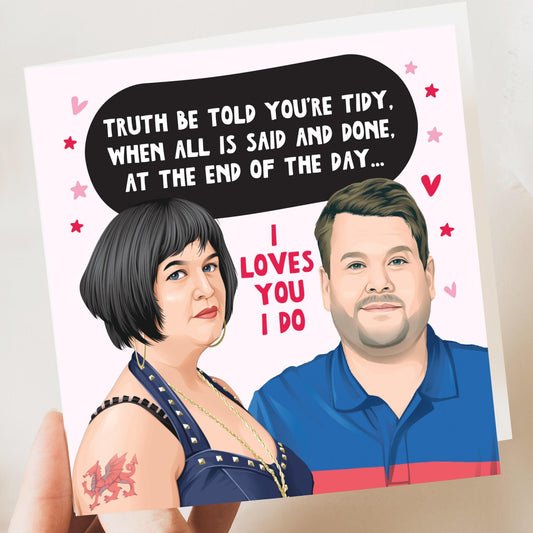 Funny Valentines card, Smithy and Nessa, Gavin and stacey