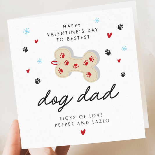 Dog Valentine Card, Valentine's Day From The Dog, Dog Valentine's Day Card, Dog Dad Valentines Day, Valentine, Valentines Gift From The Dogs