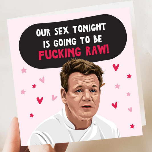 Funny Valentine's Card for Her or Him – Valentines, him, her, Husband, Valentine, Girlfriend, Boyfriend, Gordon Ramsey 2