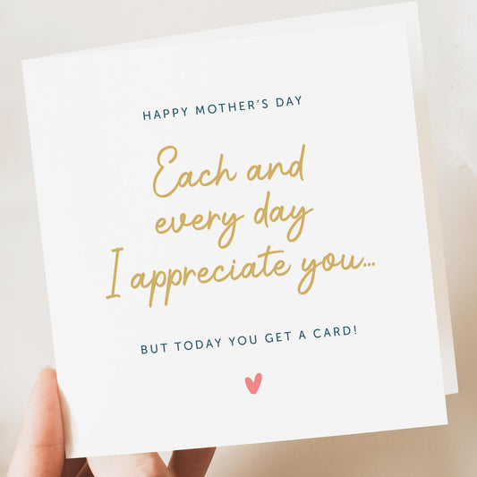 Mother's Day Card | Funny Mother's Day Card | Mum Funny Card | Mothers Day Day Card | Mother's Day Gift | Funny Card her | Appreciate card