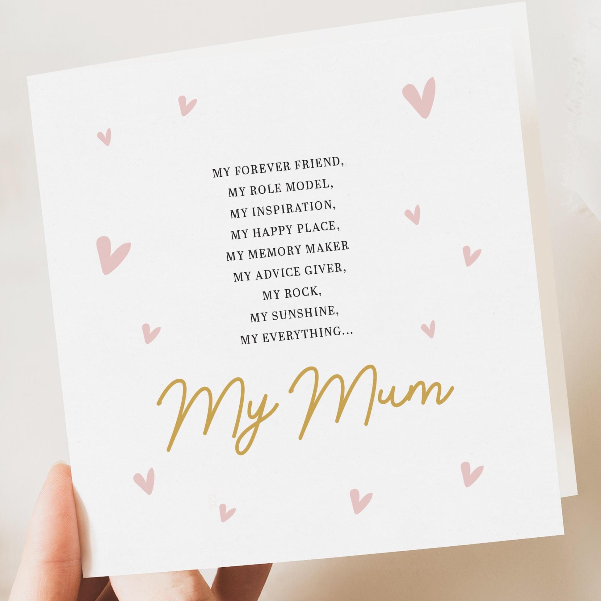 Poem Mother's Day Card - Personalised