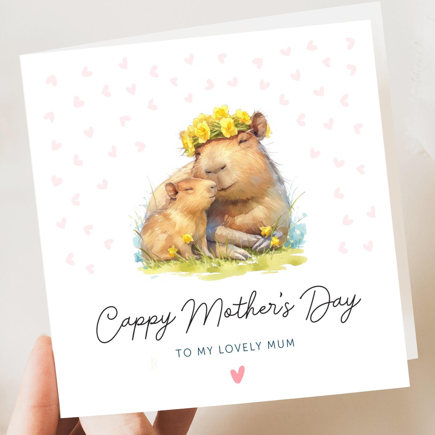 Cute Capybara Mothers day card