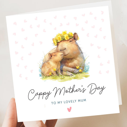 Cute Capybara Mothers day card