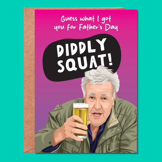 Father's Day card, Funny Fathers Day card, Dad, Fathers Day gift, Funny, Daddy, Card for Dad, Funny Clarkson, Diddly Squad card