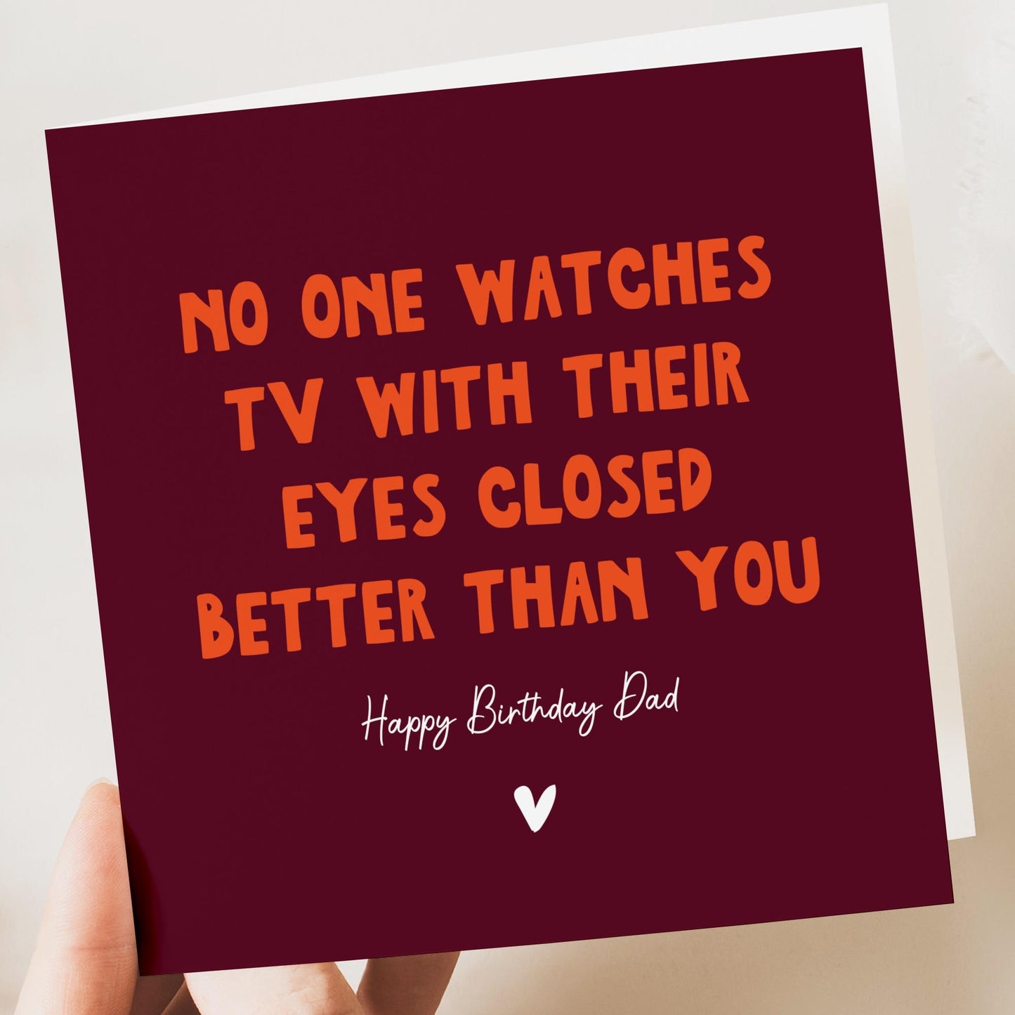 Birthday Card for dad | Funny Birthday Card | Funny Card | Fun Birthday Day Card | Birthday Day Gift for Dad| Funny Card | Eyes closed