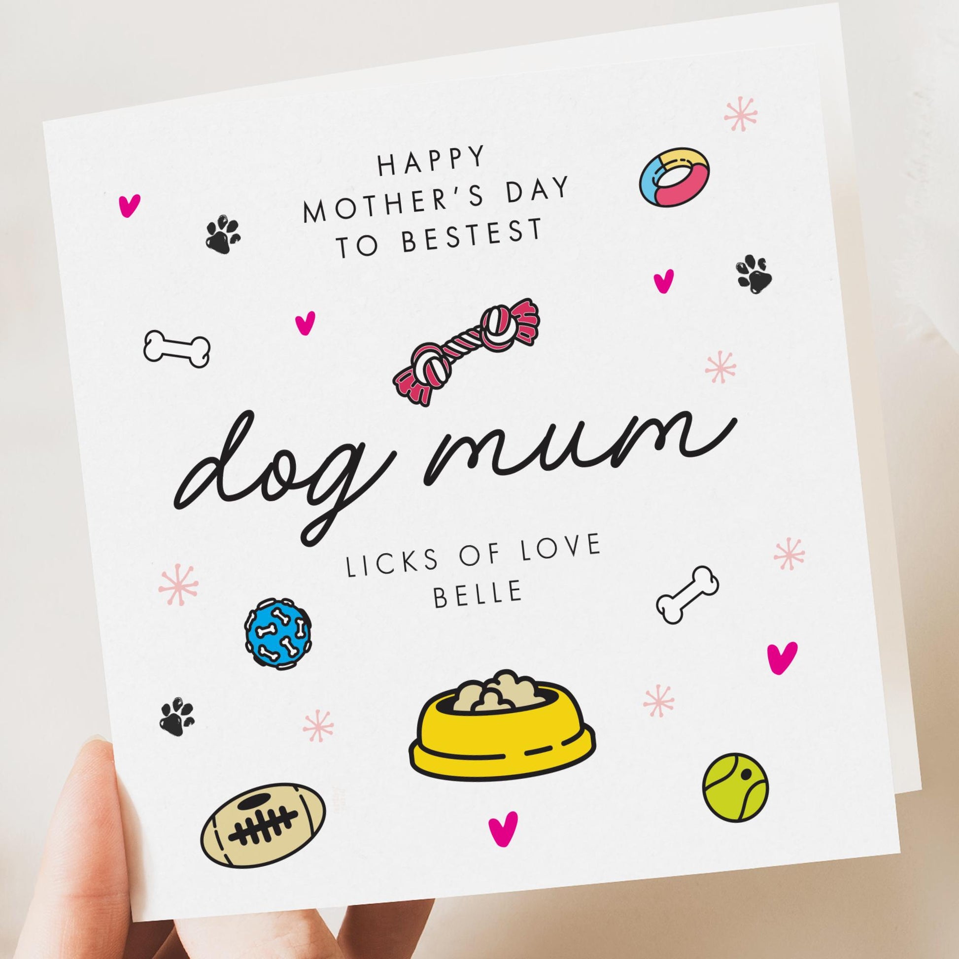 Dog Mothers day Card, Mother's Day From The Dog, Dog mum Day Card, Dog Mum Mothers Day, Dog Nan, Mothers day Gift From The Dogs