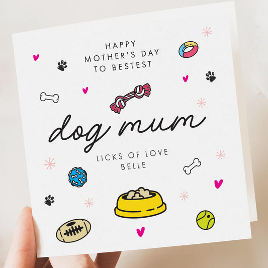 Dog Mothers day Card, Mother's Day From The Dog, Dog mum Day Card, Dog Mum Mothers Day, Dog Nan, Mothers day Gift From The Dogs