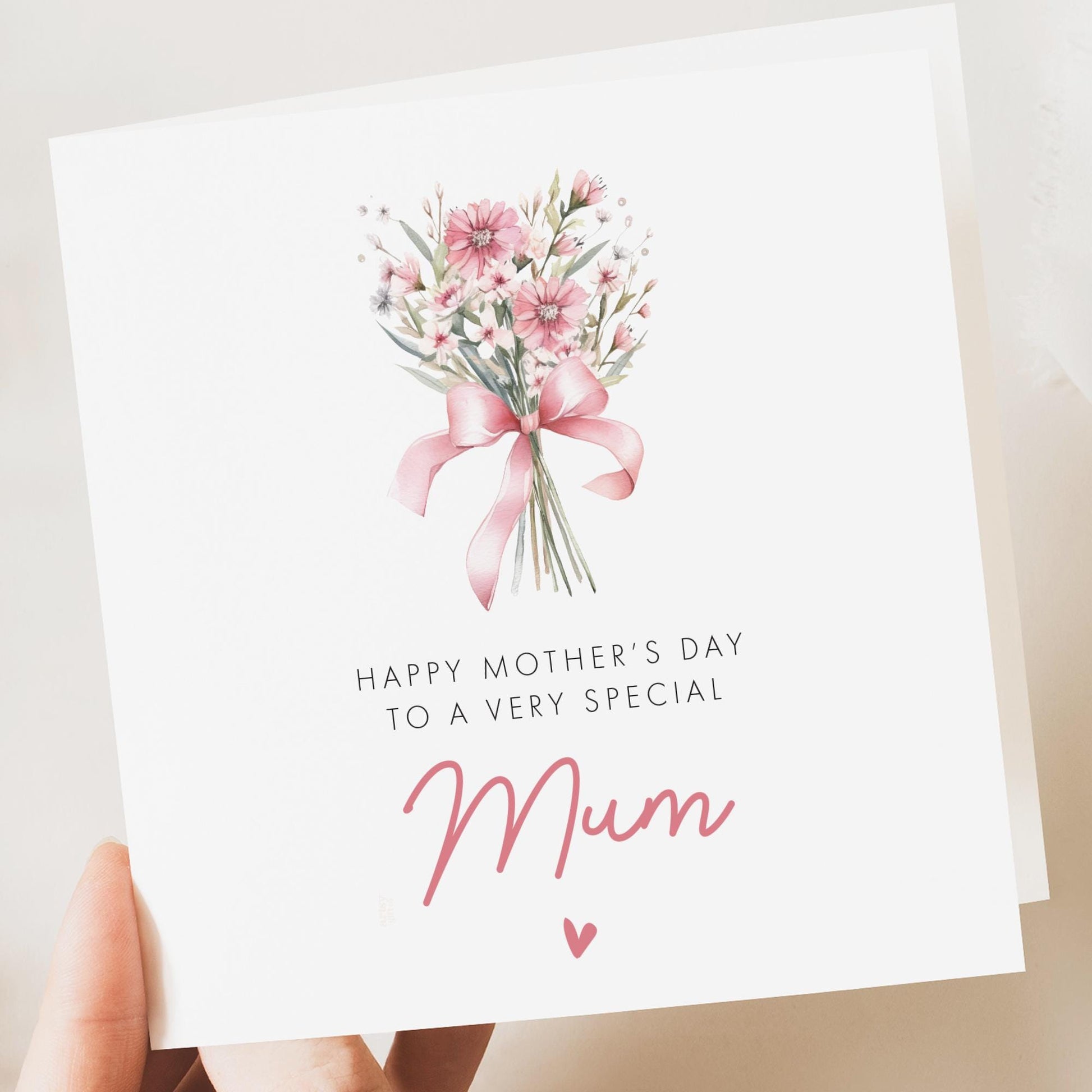 Floral Heart Mother's Day Card - Personalised