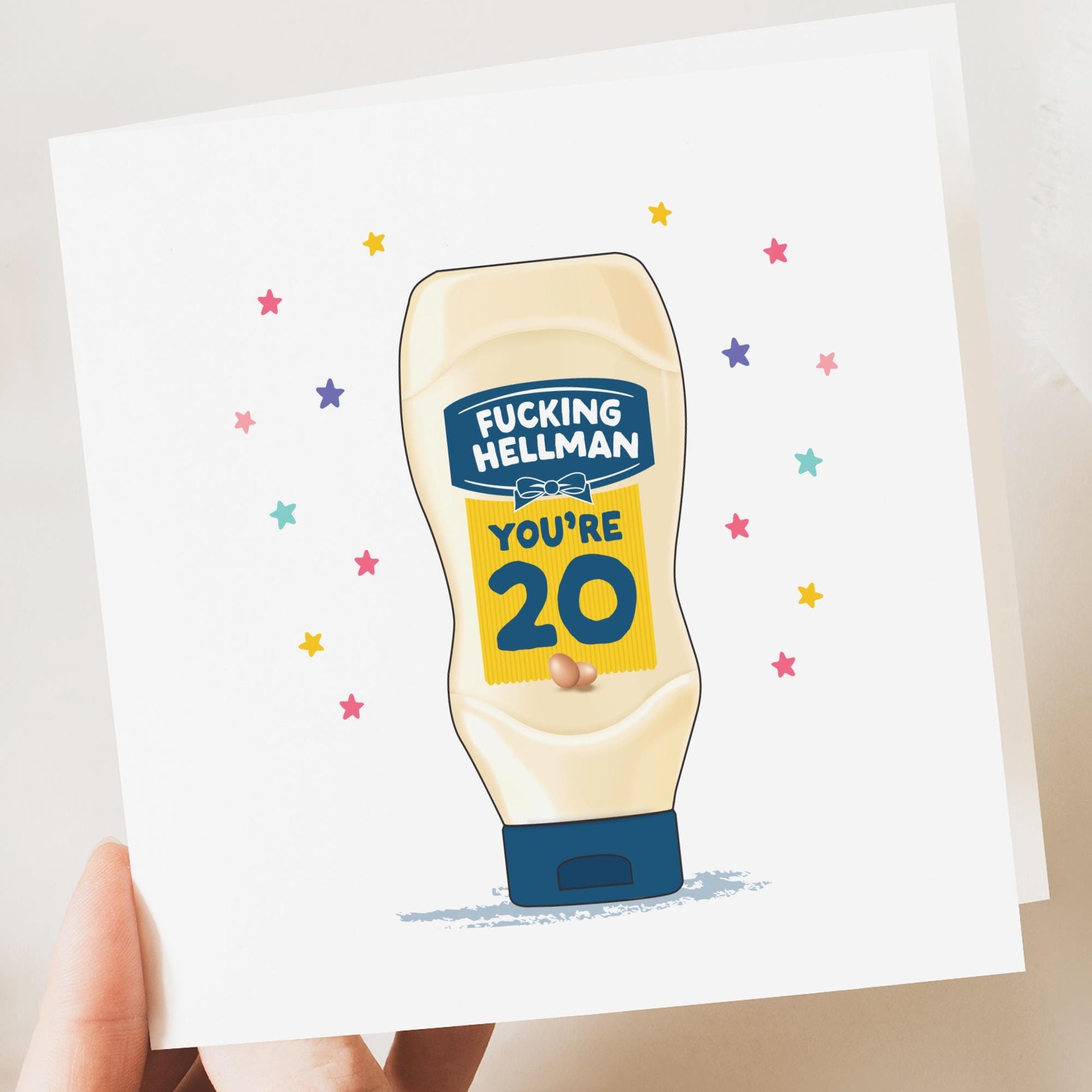 20th funny birthday card | Mayo, thirty funny birthday card for him, for her, funny, friend card, birthday card, silly card