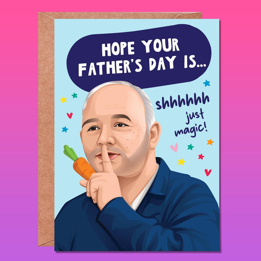 Father's Day card, Funny Fathers Day card, Dad, Fathers Day gift, Funny, Daddy, Card for Dad, Funny Bob Mortimer card, Last One laughing