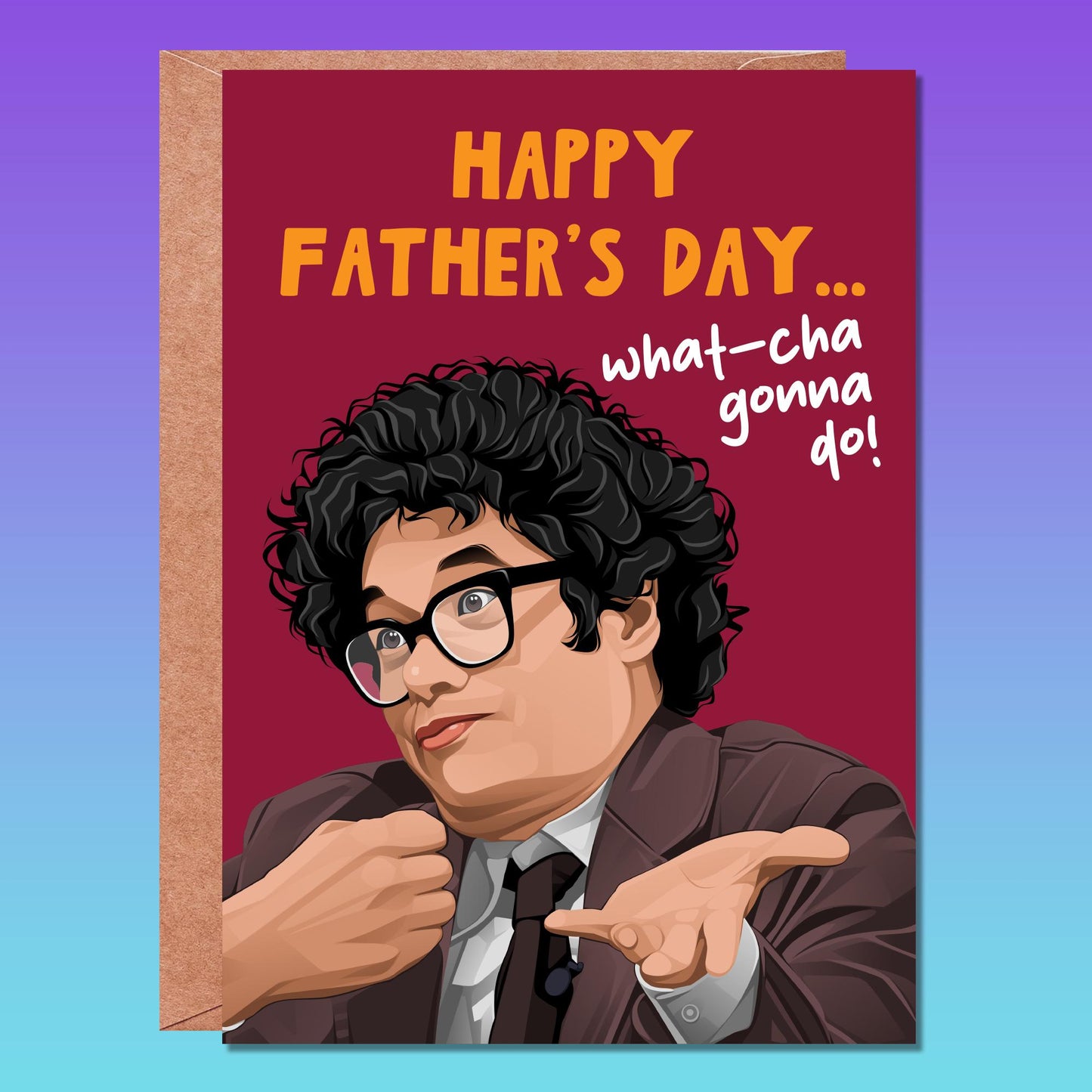 Funny birthday card, Richard Ayoade, Bob Mortimer, Slender People song, Funny Cards, Birthday Cards for him, for Her, last one laughing