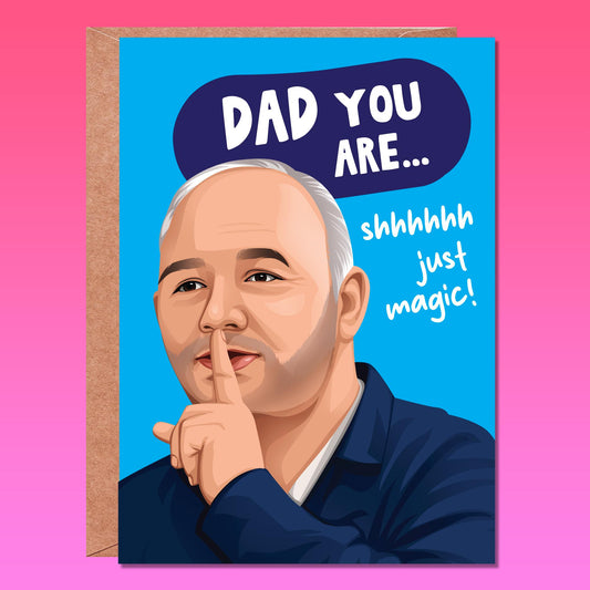 Funny Fathers day card - Bob Mortimer Last one laughing