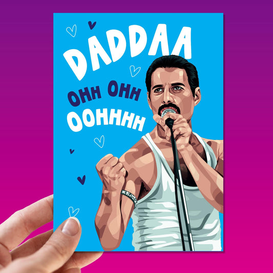 Fathers Day Card | Funny Father's Day Card | Funny Card | Father's Day Card | Father's Day Gift | Fathers Day Card | Freddie M | Queen