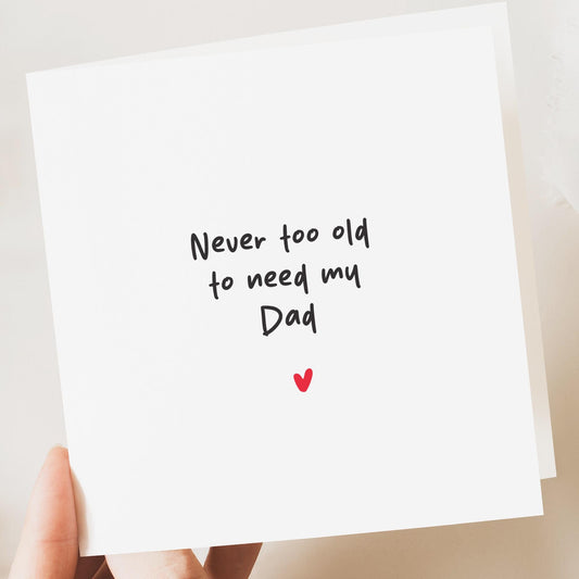 Birthday Card for Dad, Fathers Day Card from Daughter, Fathers Day Card for Him, Simple Fathers Day Card, Hearts Fathers Day Card