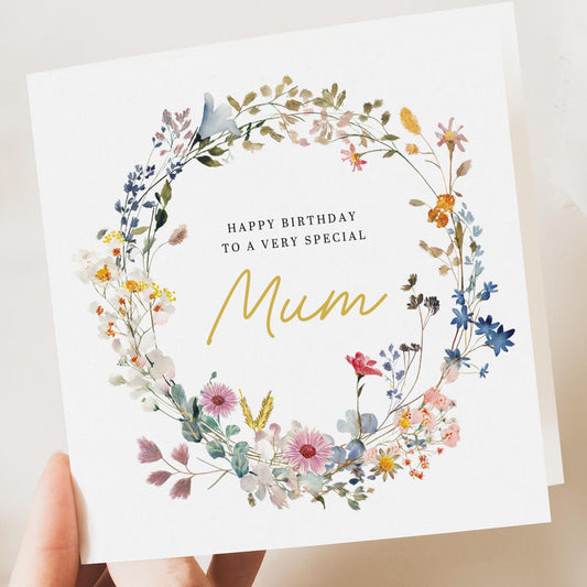 Mum Birthday Card, Cute Birthday Card For Mum, Mum Floral Birthday Card, Mum Birthday Card, Birthday Card Mum, Mum Birthday Gift For Her