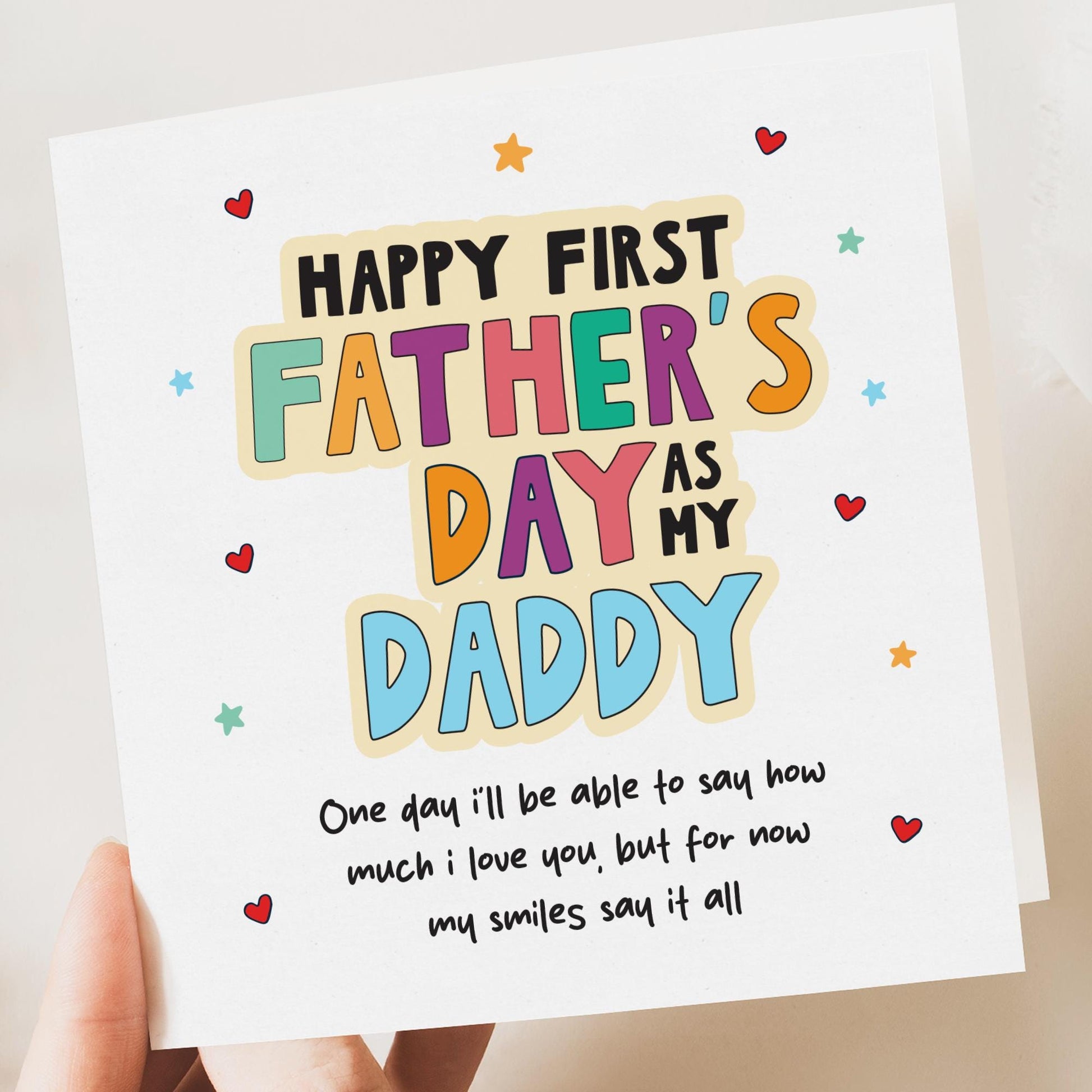 First Fathers Day As My Daddy Card, My Dads 1st Father's Day Card, Fathers day card from Baby, Cute First Fathers Day Card, Gift