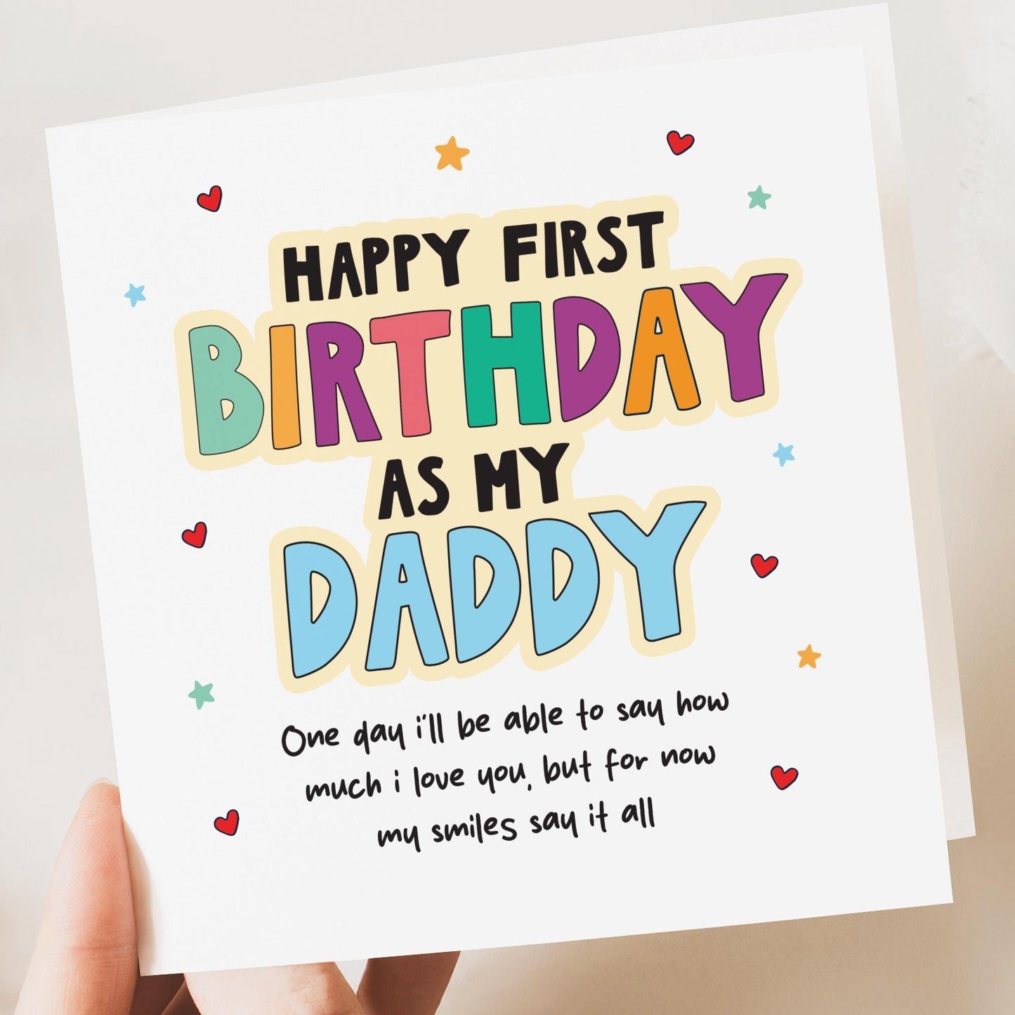 Baby first birthday card to daddy | happy 1st birthday as my daddy | 1st birthday card for dad | dad birthday card from baby