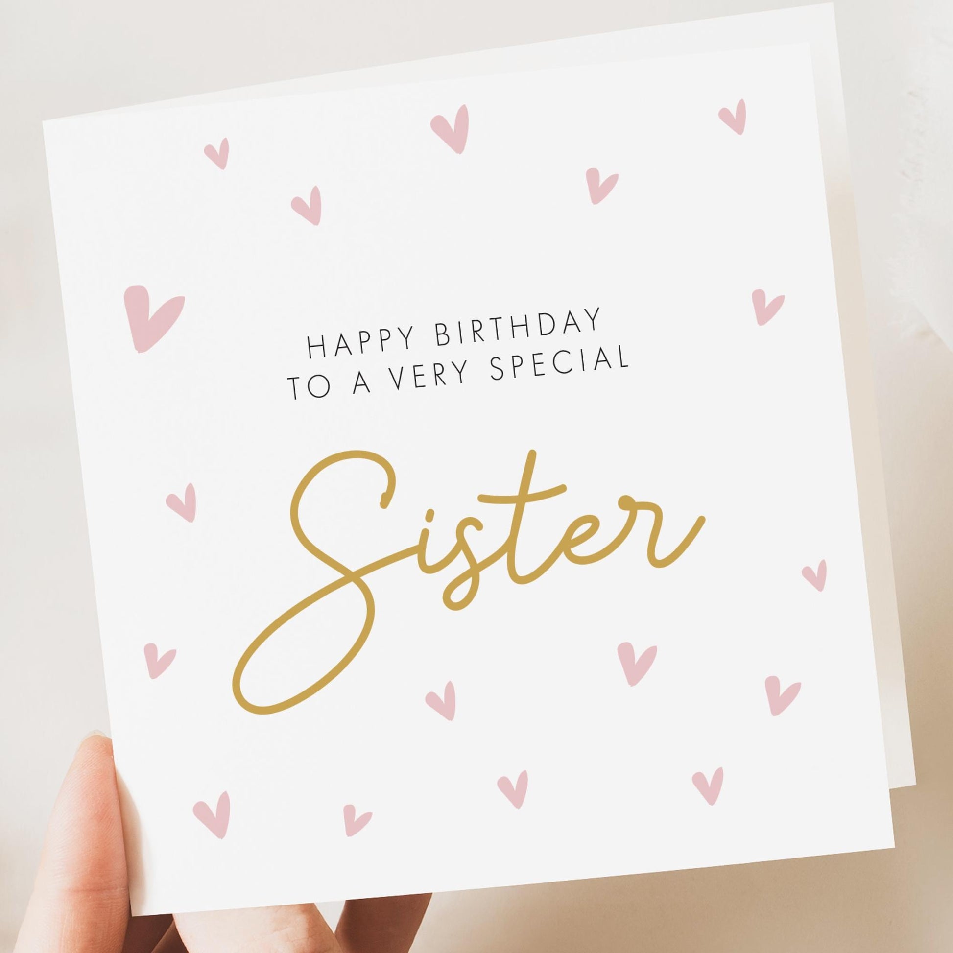 Birthday Sister Card, Birthday Card For Sister, Personalised Special Sister Birthday Card, Auntie Birthday Gift, For Her, Cute Sister Card