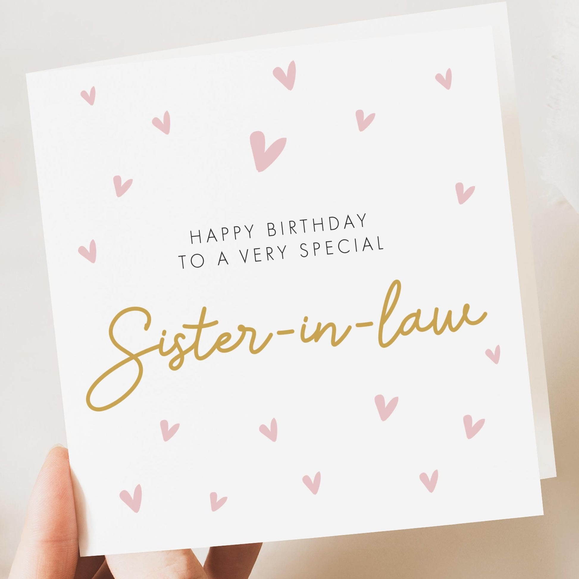 Birthday Sister in law Card, Birthday Card Sister-in-law, Personalised Sister Cards, Birthday Gift, For Her, Cute Sister in law Card