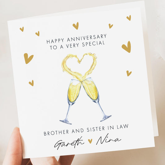 Personalised Champagne Anniversary Card: Wedding Engagement Congratulations