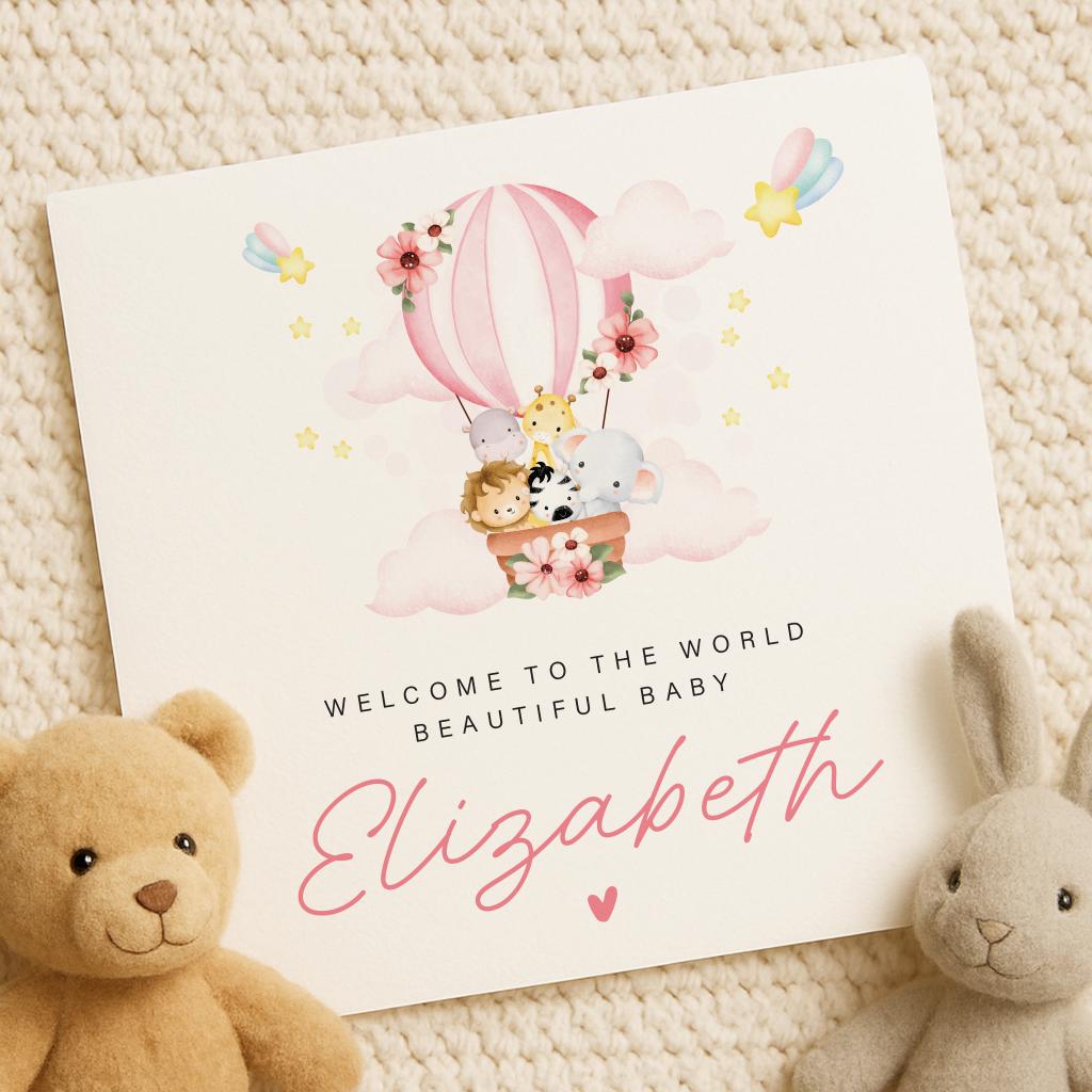 NEW NIECE WELCOME to the World Card | Baby Nephew, Granddaughter Congratulations Card, New Grandchild Card, Keepsake card for new Parents