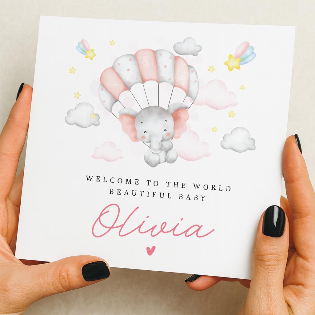 WELCOME to the World Card | Baby Nephew, Granddaughter Congratulations Card, New Grandchild Card, Keepsake card for new Parents