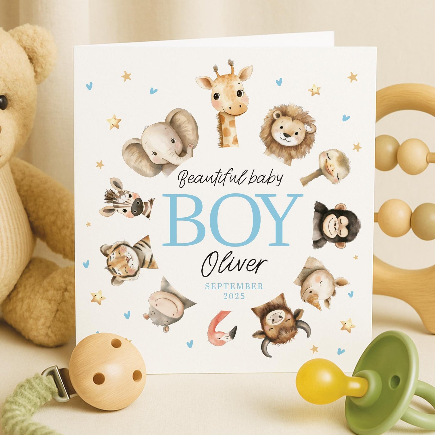 Baby boy blue card
