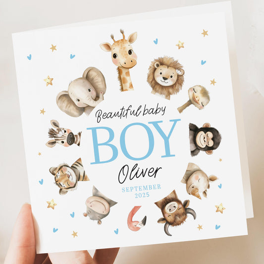 Personalised Baby Boy Cards