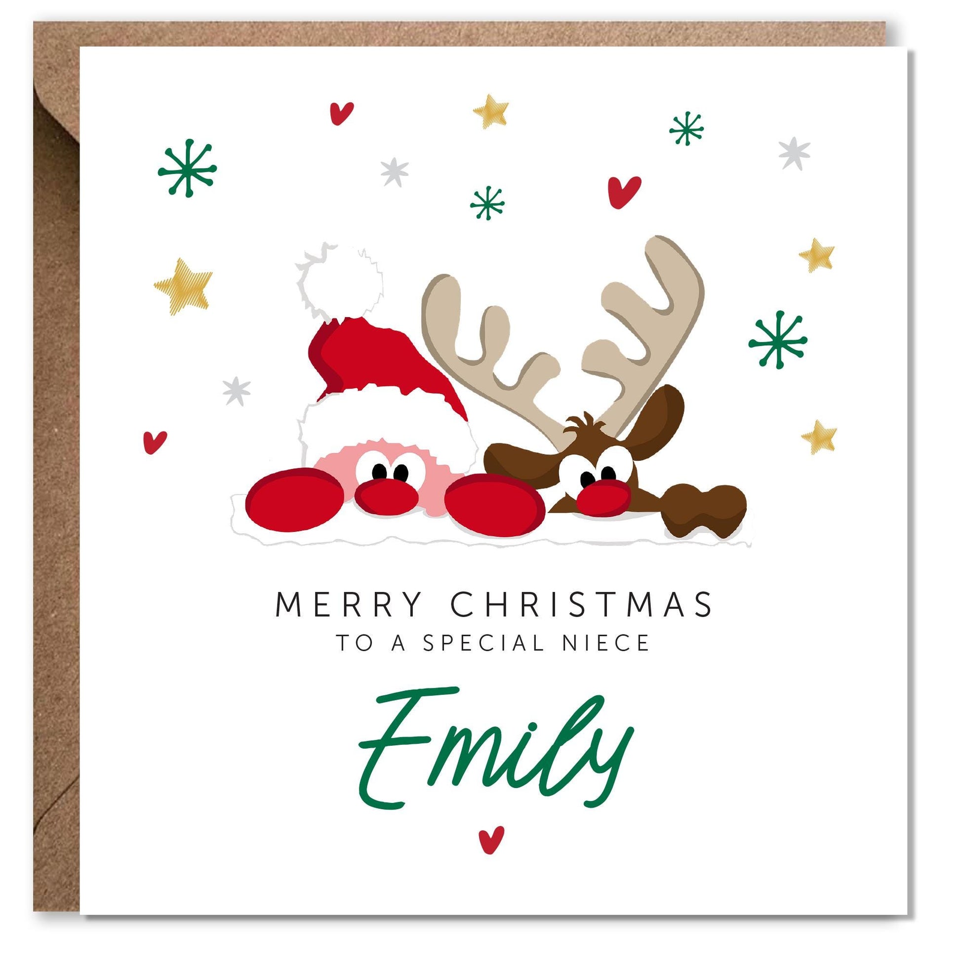 Girls Christmas Card, Personalised Christmas Card for Daughter, Daughter Christmas card, Niece Christmas card, Granddaughter Christmas card