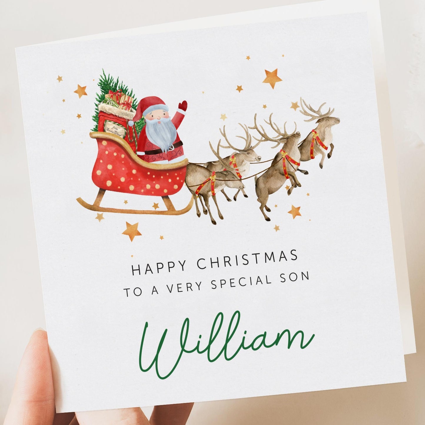 Girls Christmas Card, Personalised Christmas Card for Daughter, Daughter Christmas card, Niece Christmas card, Granddaughter Christmas card