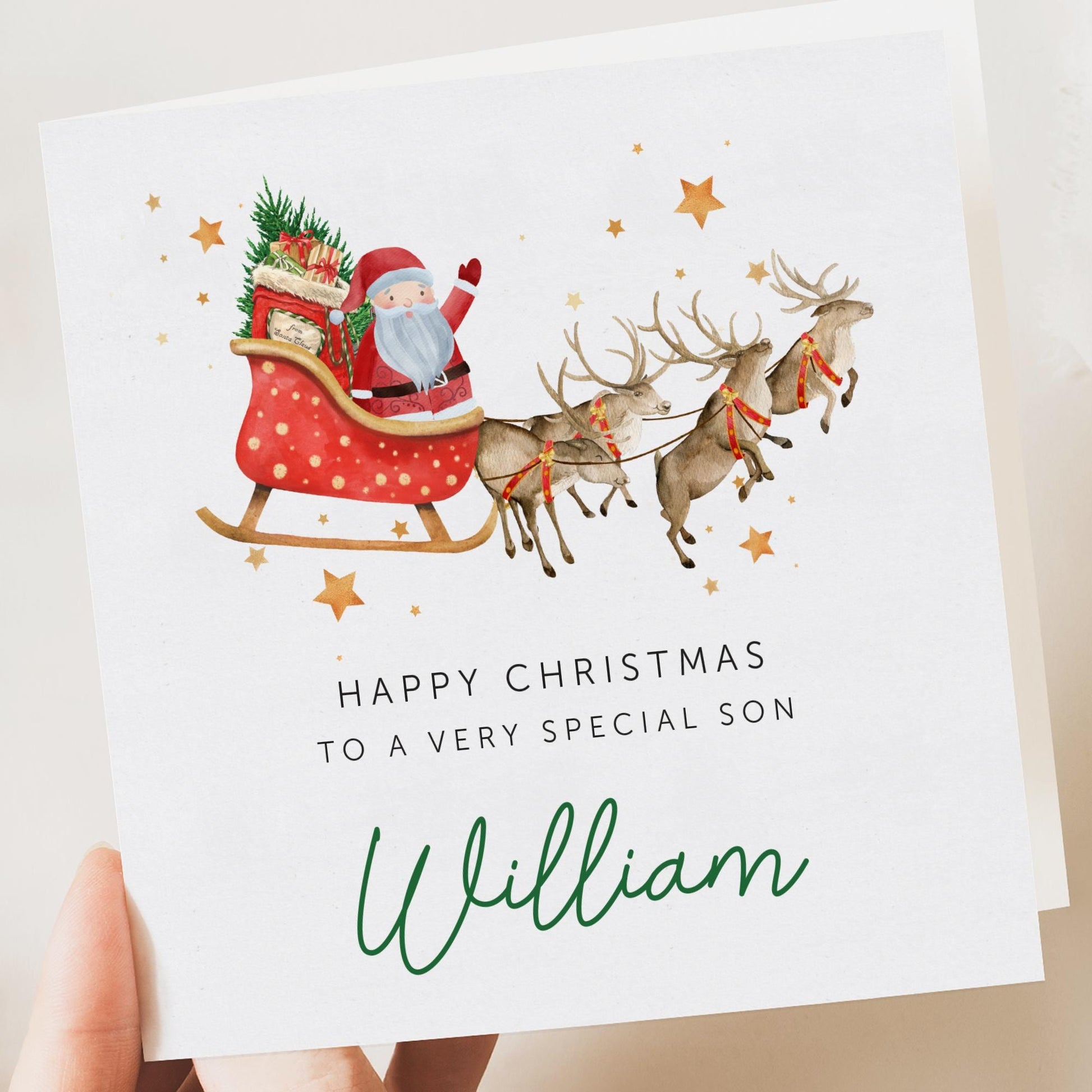 Girls Christmas Card, Personalised Christmas Card for Daughter, Daughter Christmas card, Niece Christmas card, Granddaughter Christmas card