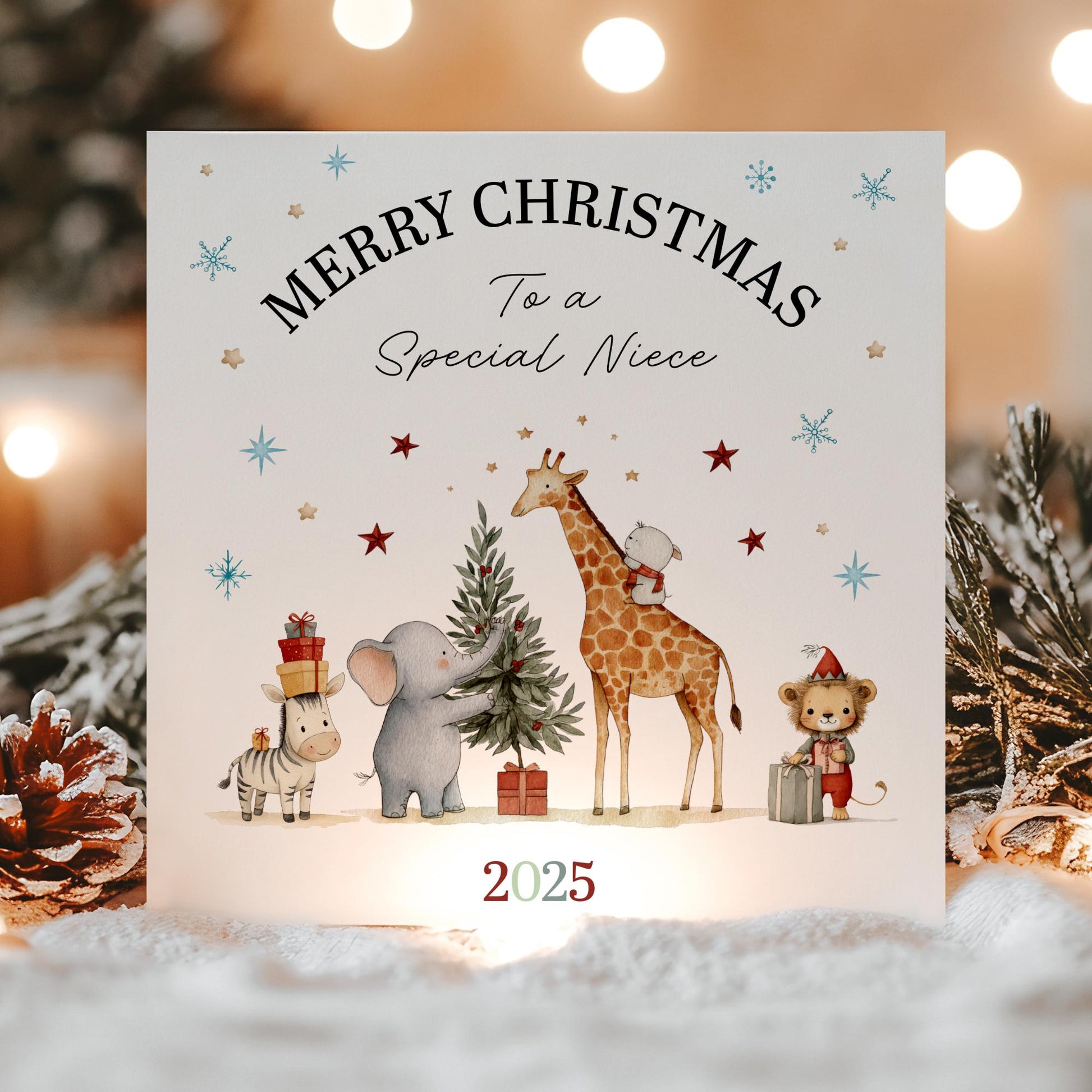 Girls Christmas Card, Personalised Christmas Card for Daughter, Daughter Christmas card, Niece Christmas card, Granddaughter Christmas card