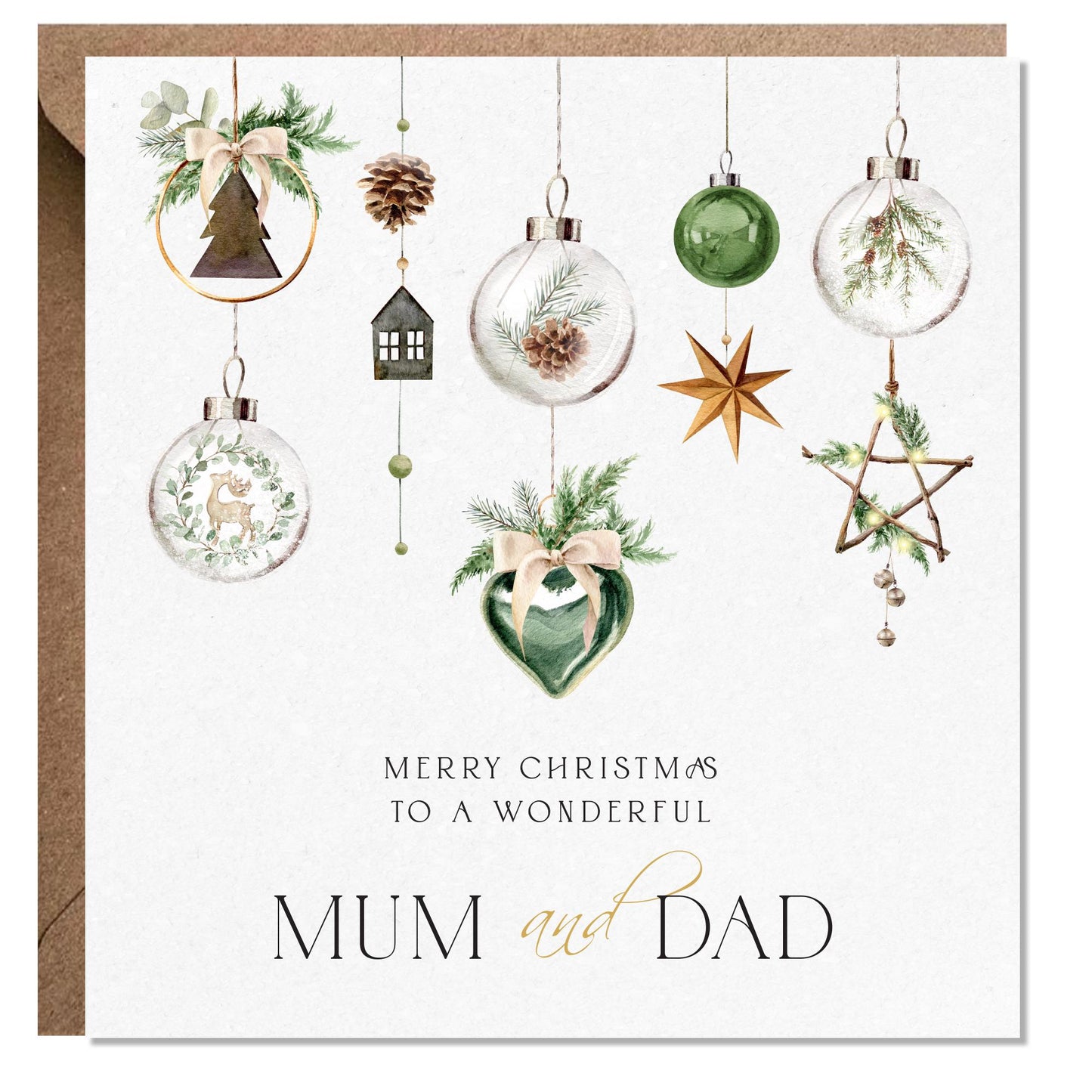 Mum and Dad Christmas Card, Personalised Christmas Card for Mum and Dad, Mum & Dad Christmas card, Mum Christmas card